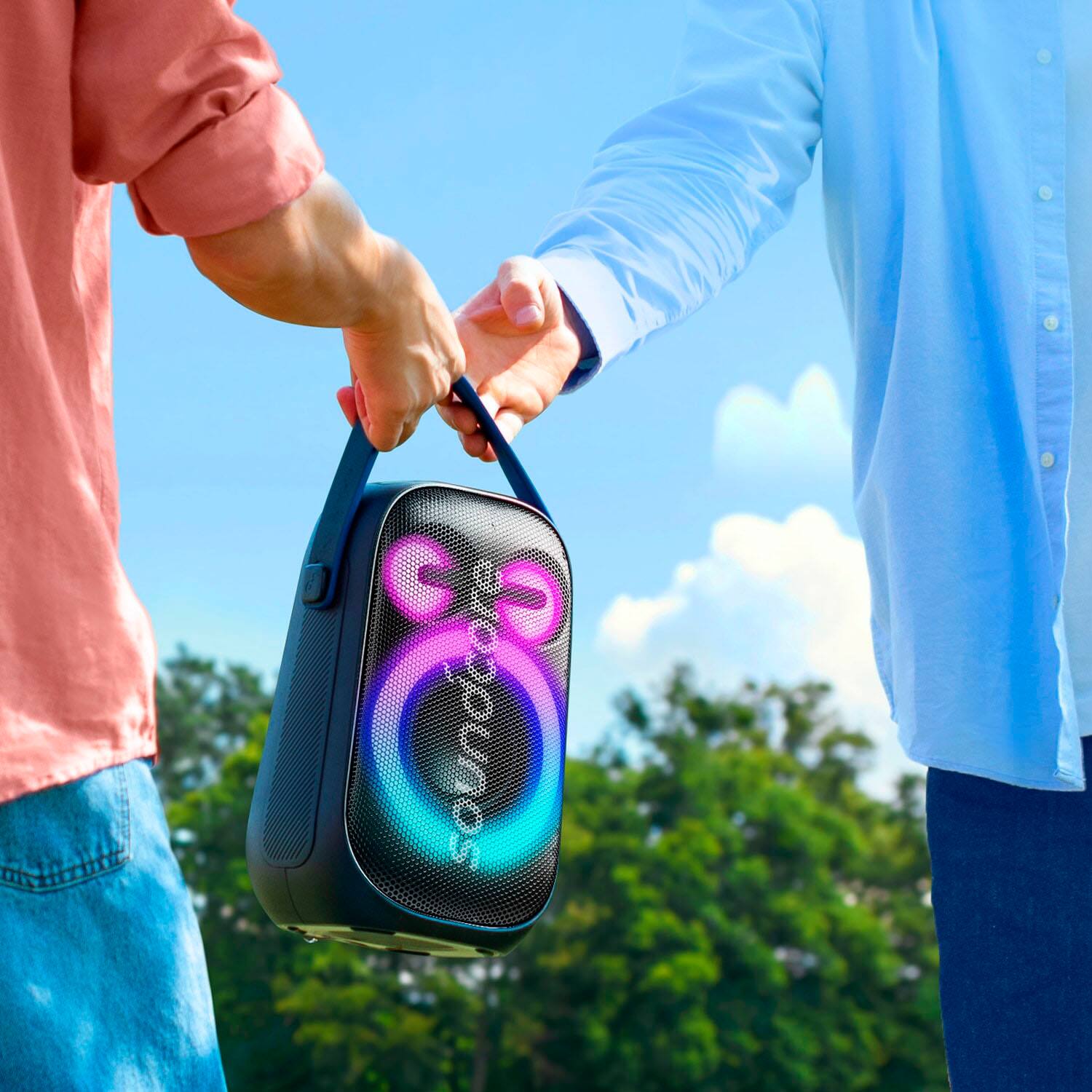 Alt View 11. Soundcore - by Anker Rave Neo 2 IPX7 Waterproof Portable Bluetooth Speaker with 80W Stereo Sound and 18H Playtime - Black.