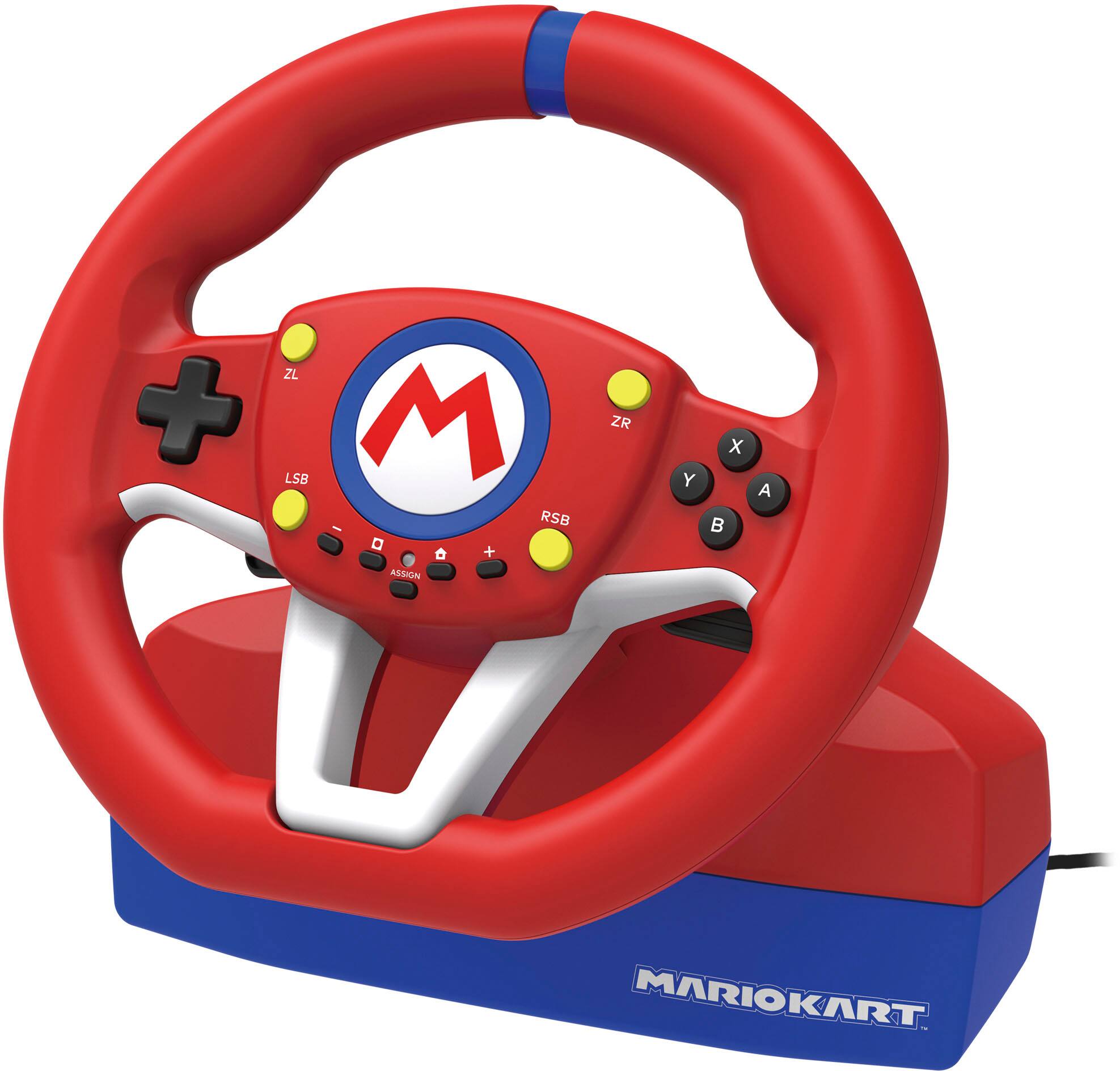 Angle. Hori - Mario Kart Racing Wheel Pro Mini for Nintendo Switch - Red.