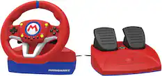 Front. Hori - Mario Kart Racing Wheel Pro Mini for Nintendo Switch - Red.