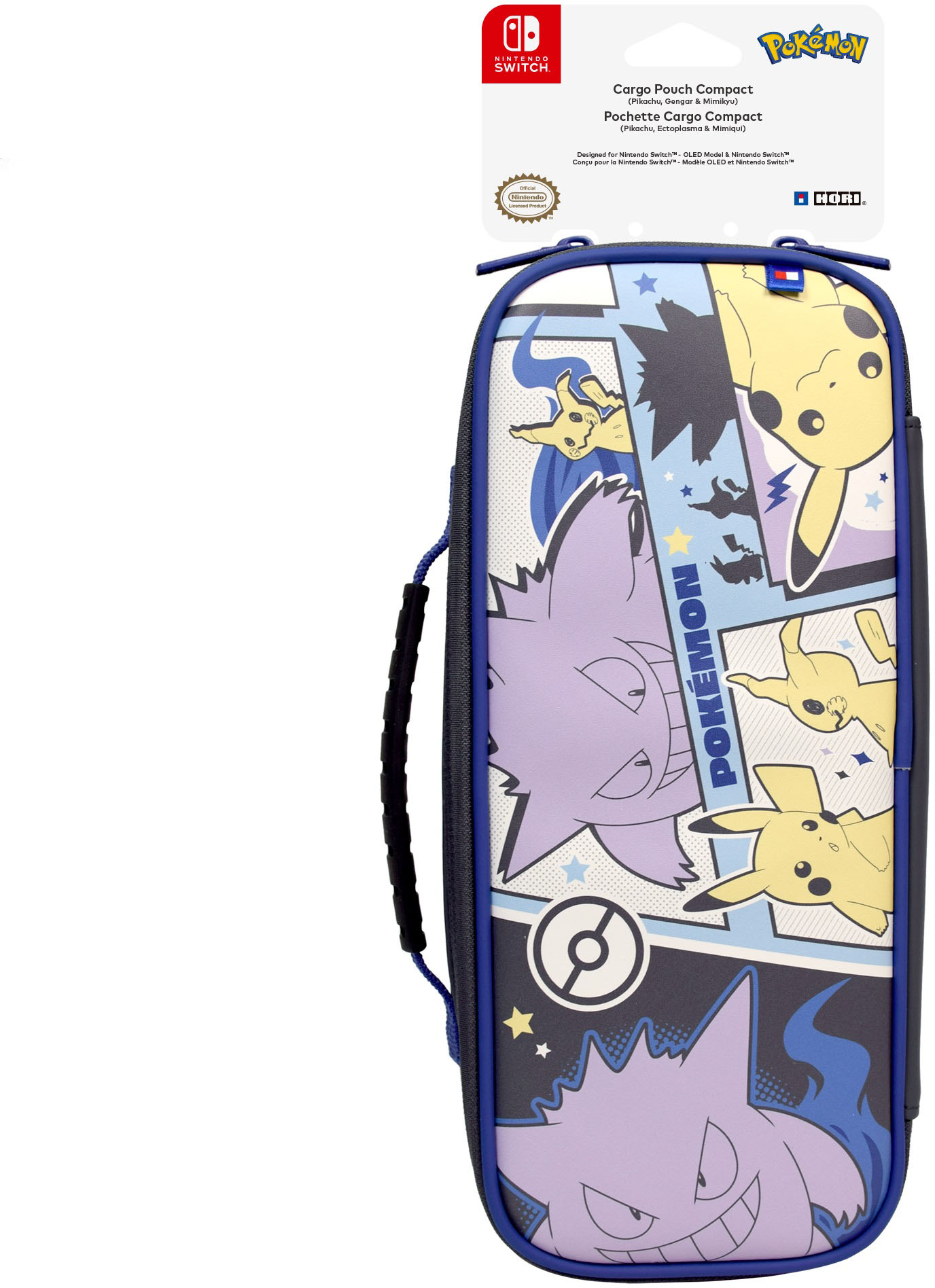 Image of Hori - Cargo Pouch Compact for Nintendo Switch - Pikachu, Gengar & Mimikyu