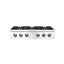 Forno Appliances - Cossato 36" Built-In Gas Cooktop with 6 Sealed Burners and LP Conversion Kit - Stainless Steel