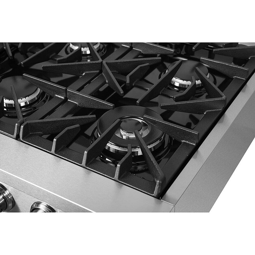 Alt View 18. Forno Appliances - Cossato 36" Built-In Gas Cooktop with 6 Sealed Burners and LP Conversion Kit - Stainless Steel.