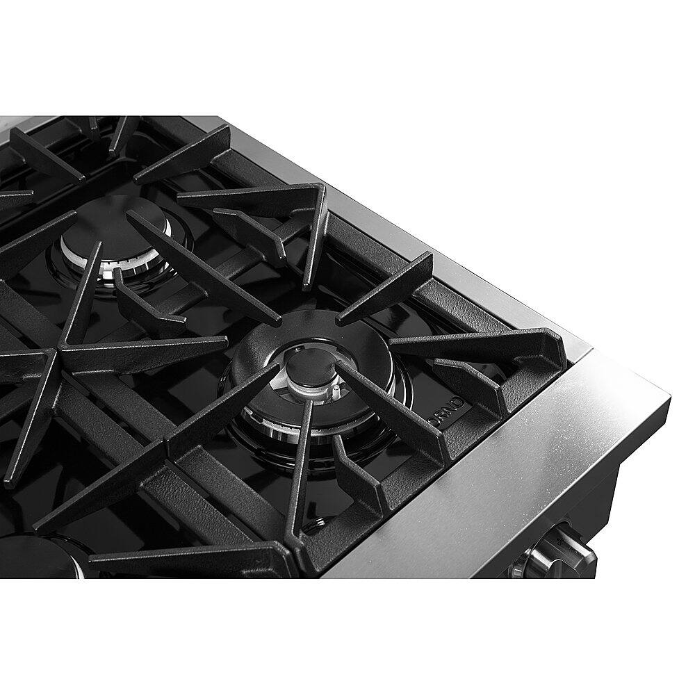 Alt View 19. Forno Appliances - Cossato 36" Built-In Gas Cooktop with 6 Sealed Burners and LP Conversion Kit - Stainless Steel.