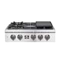 Forno Appliances - 30 in. Wide 5 Burner Spezia Built-In Gas Cooktop with Brass Burners and LP Conversion Kit - Stainless Steel