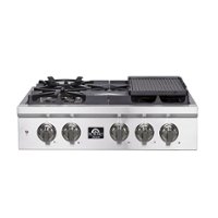 Forno Appliances - ALTA QUALITA Pro-Style 30" Built-In Gas Rangetop with 5 Burners and LP Conversion Kit - Stainless steel - Front_Zoom