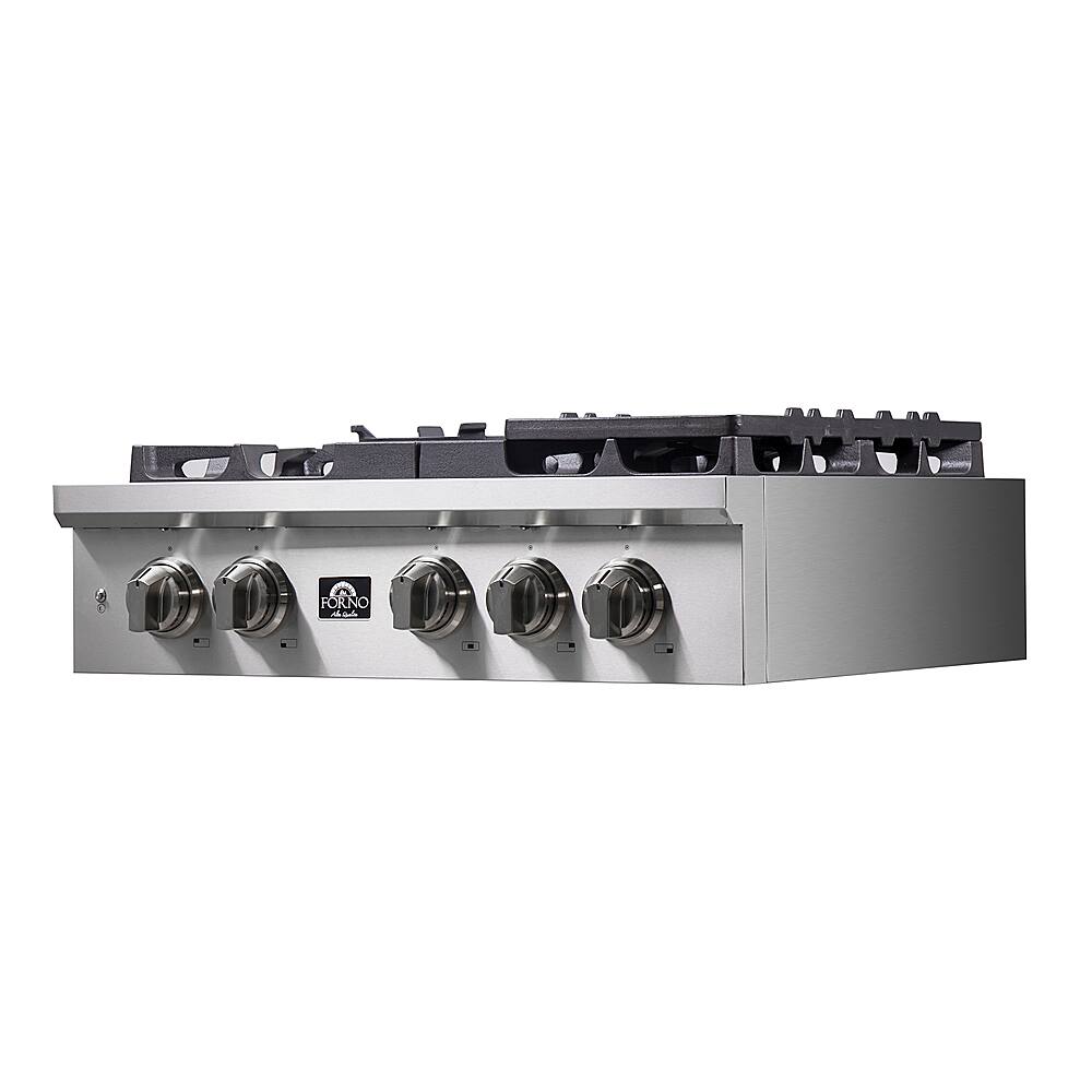 Alt View 14. Forno Appliances - Spezia 30" Built-In Gas Cooktop with 5 Sealed Brass Burners and LP Conversion Kit - Stainless Steel.