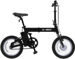 GoTrax - Shift S1 Foldable Ebike w/ 15 mile Max Operating Range and 20 MPH Max Speed - Black - Front_Zoom