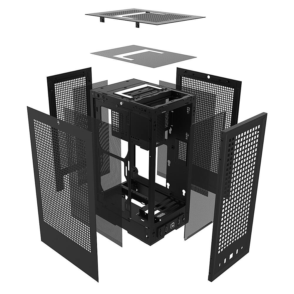 Alt View 15. HYTE - Revolt 3 Premium ITX Small Form Factor Desktop Case - Black.