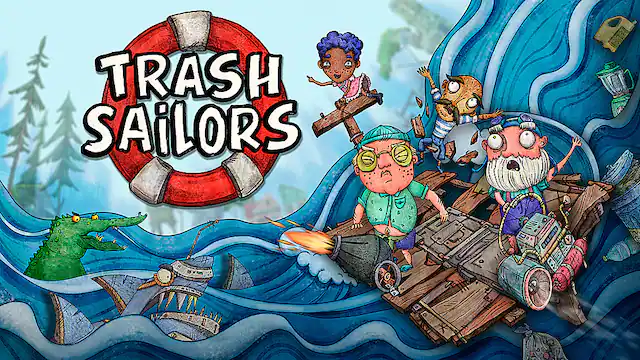 Front. Nintendo - Trash Sailors. - E10+ (Everyone 10+)