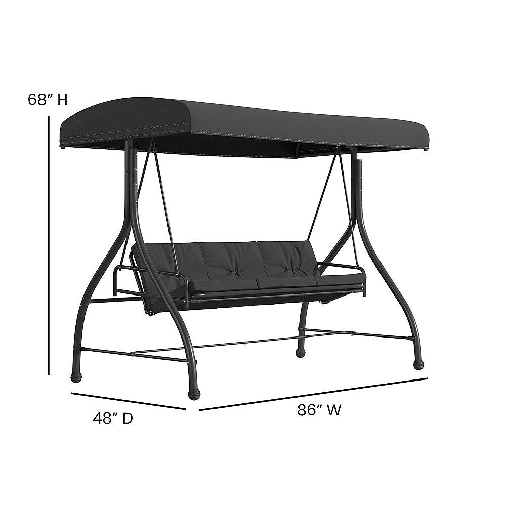 Alt View 13. Alamont Home - Lila Patio Swing - Black.