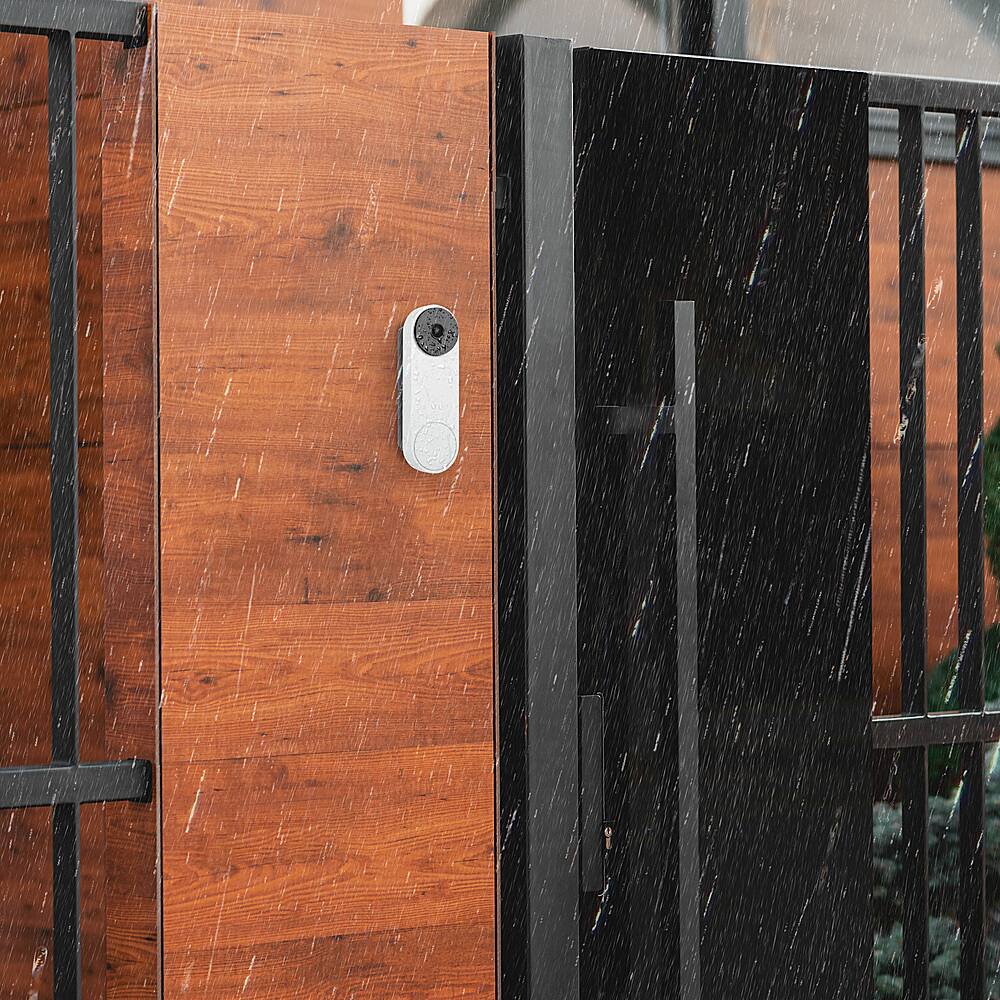 Left. Wasserstein - Horizontal Adjustable Mount for Google Nest Doorbell (wired, 2nd gen) - Made for Google Nest - White/Black.