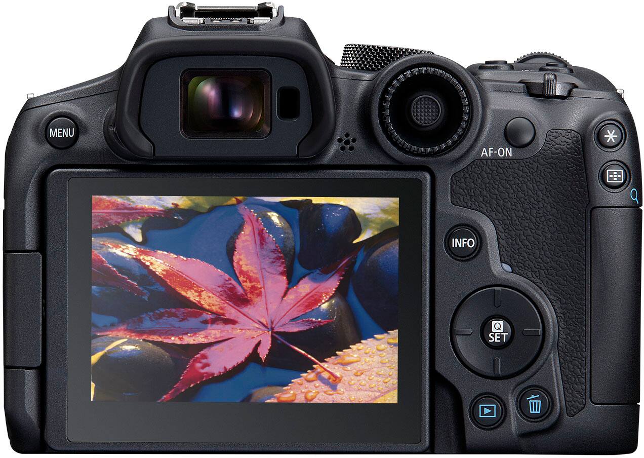 Alt View 1. Canon - EOS R7 Mirrorless Camera with RF-S 18-45 f/4.5-6.3 IS STM Lens Content Creator Kit - Black.