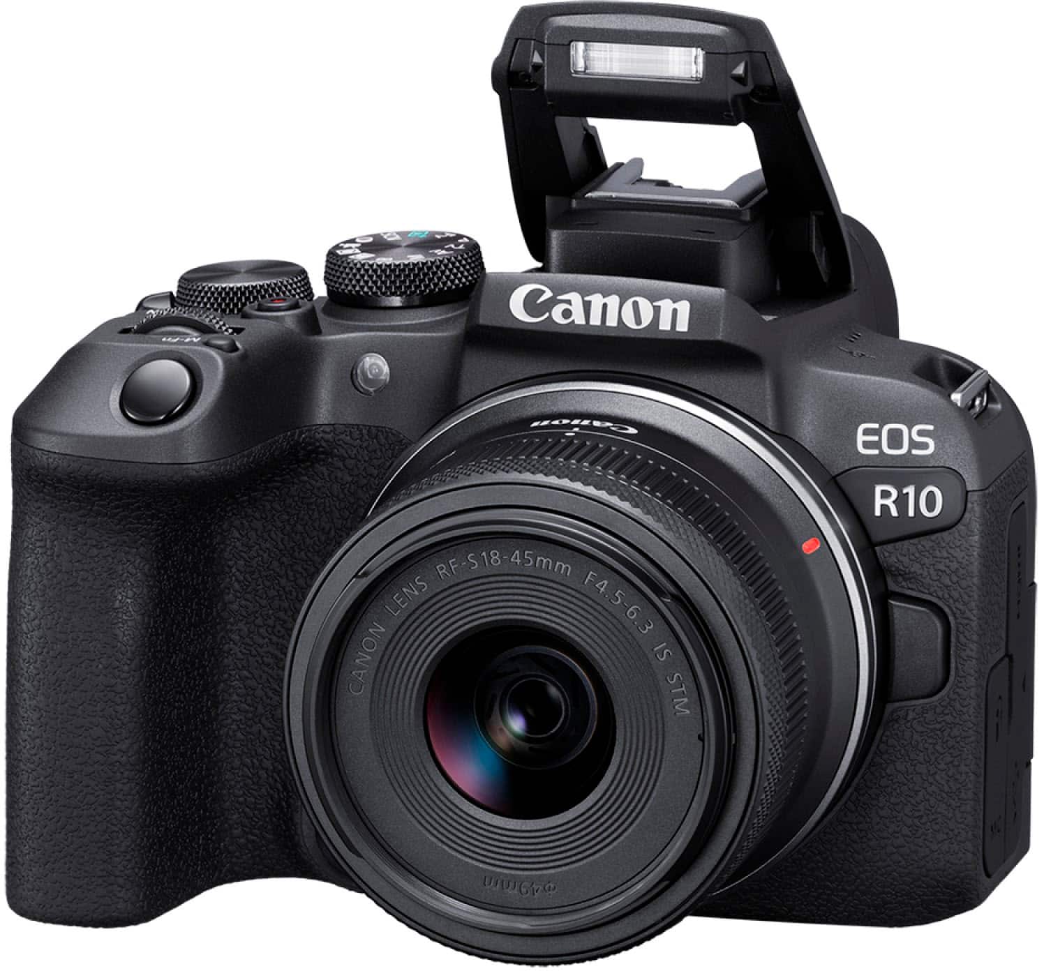 Alt View 11. Canon - EOS R10 Mirrorless Camera with RF-S 18-45 f/4.5-6.3 IS STM Lens Content Creator Kit - Black.