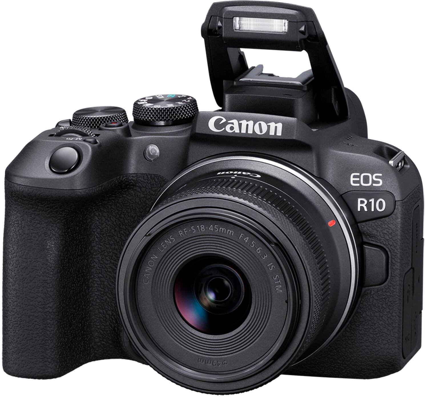 Alt View 11. Canon - EOS R10 Mirrorless Camera with RF-S 18-45 f/4.5-6.3 IS STM Lens Content Creator Kit - Black.