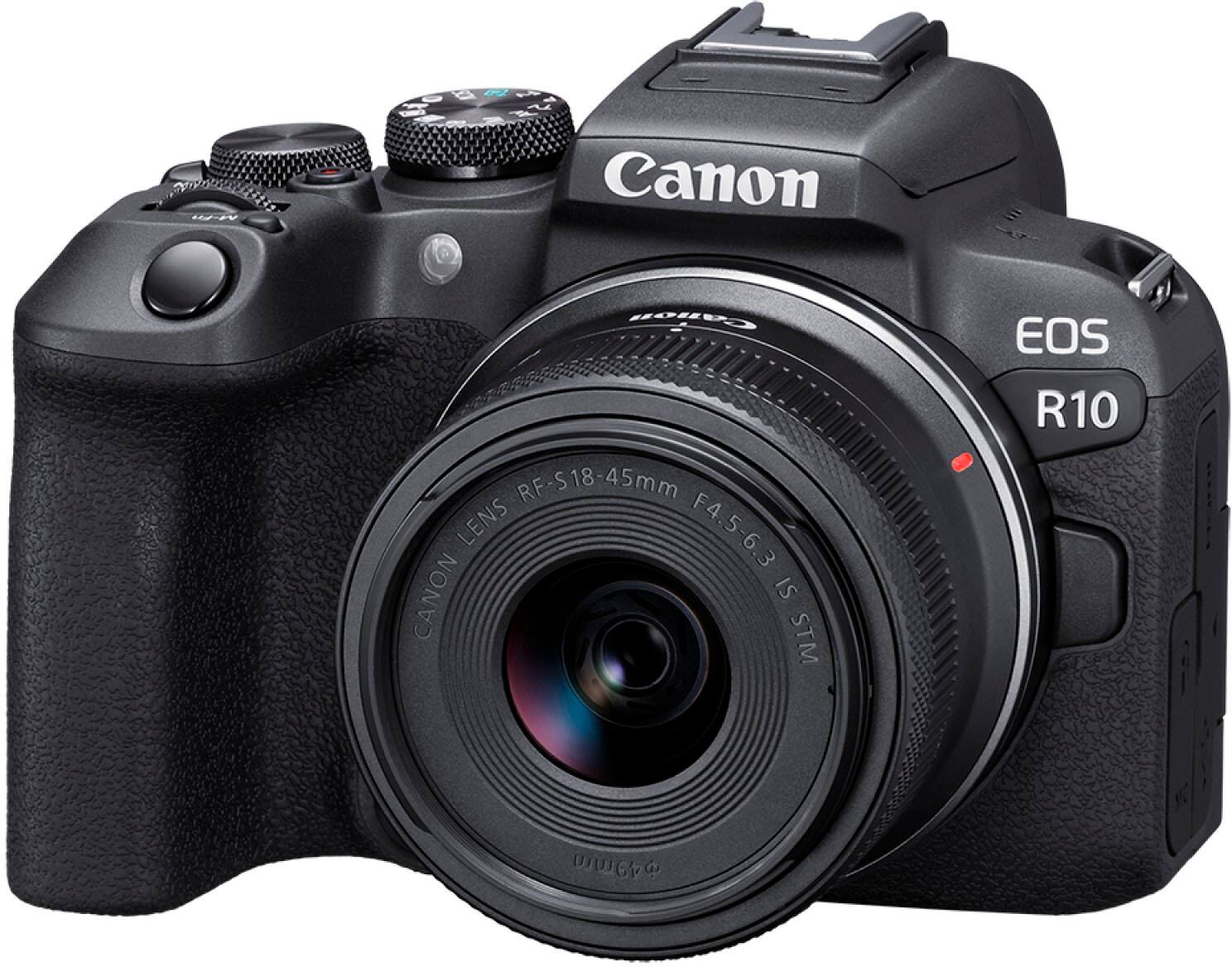Alt View 13. Canon - EOS R10 Mirrorless Camera with RF-S 18-45 f/4.5-6.3 IS STM Lens Content Creator Kit - Black.