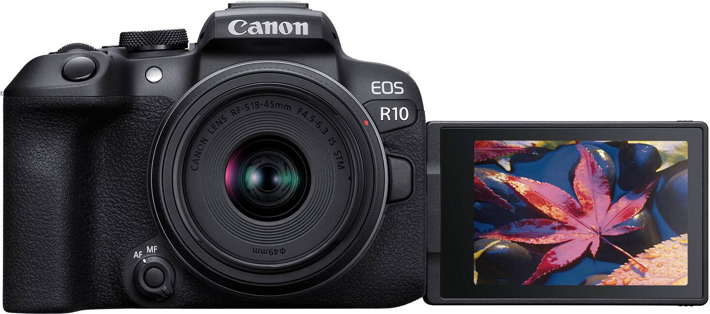 Alt View 14. Canon - EOS R10 Mirrorless Camera with RF-S 18-45 f/4.5-6.3 IS STM Lens Content Creator Kit - Black.