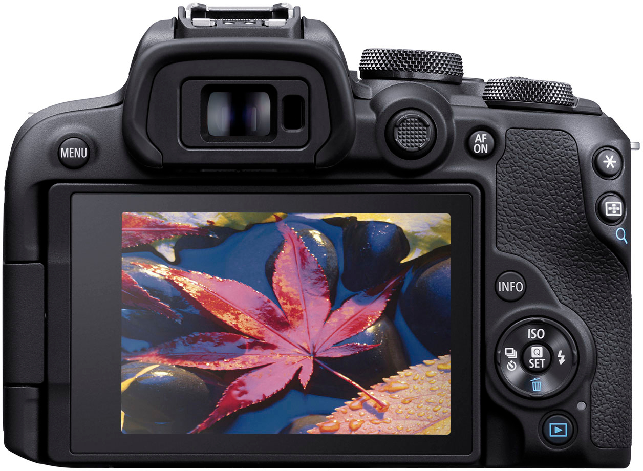 Canon EOS R10 Mirrorless Camera (5331C002) + Sony 64GB Tough SD Card + Bag  + Card Reader + Flex Tripod + Hand Strap + Memory Wallet + Cap Keeper +