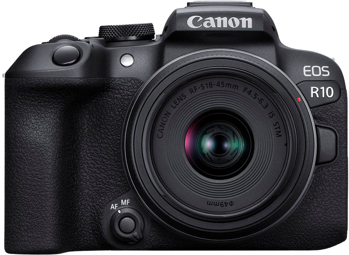 Alt View 2. Canon - EOS R10 Mirrorless Camera with RF-S 18-45 f/4.5-6.3 IS STM Lens Content Creator Kit - Black.
