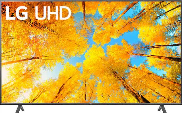 Front. LG - 86” Class UQ75 Series LED 4K UHD Smart webOS TV - Black.