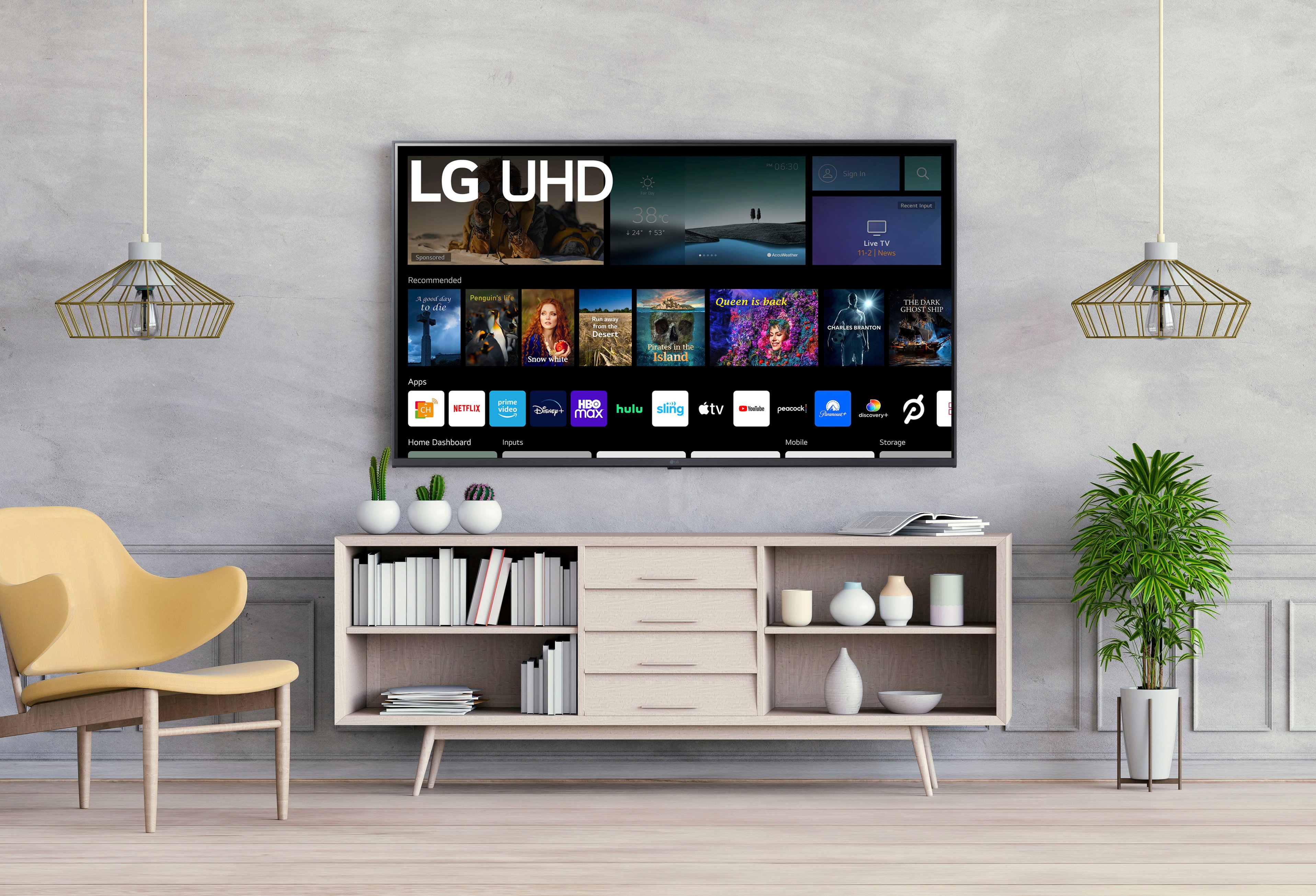 LG UQ7590PUD - Paquete de Smart TV HDR 4K UHD de 86 pulgadas con  transmisión de películas Premiere + soporte de pared para TV de 37 a 100  pulgadas +