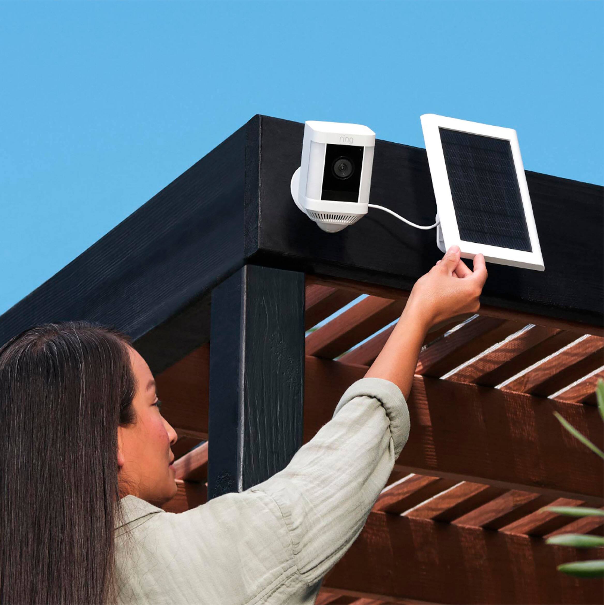 Alt View 11. Ring - Ring - 4W Solar Panel for Select Ring Security Cameras - White.