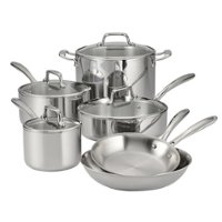 Tramontina - 10PC Tri-Ply Clad Cookware Set - Silver - Angle_Zoom