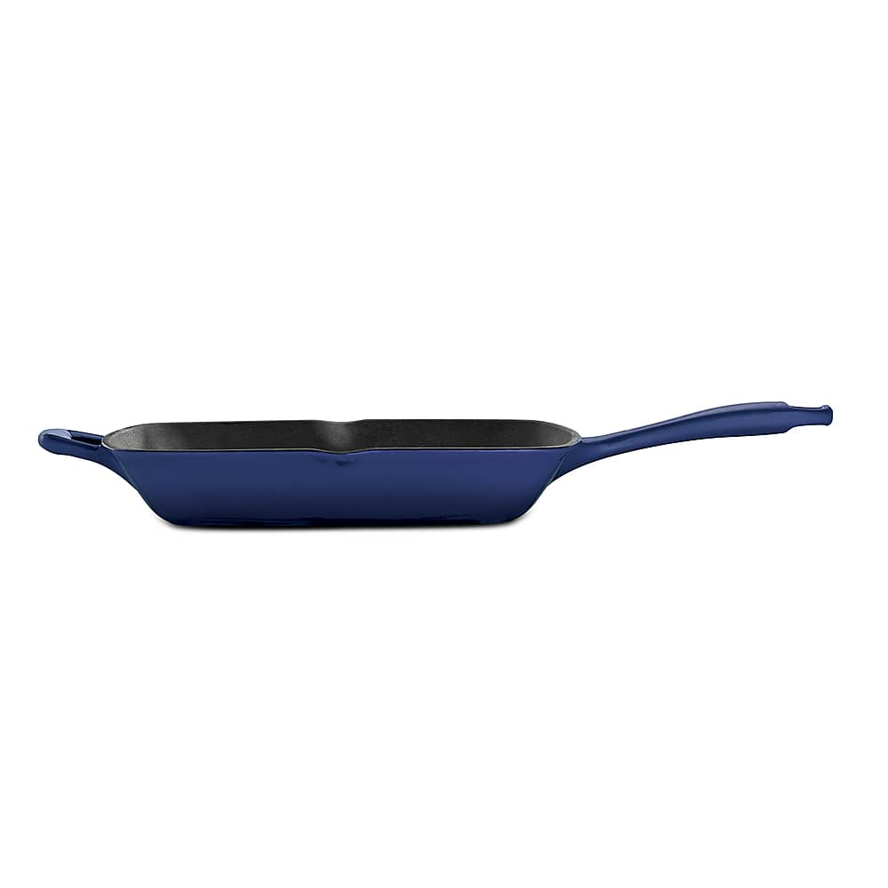 Left View: Tramontina - Gourmet 11" Square Grill Pan - Cobalt