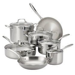 Tramontina - 12PC Tri-Ply Clad Cookware Set - Silver - Angle_Zoom