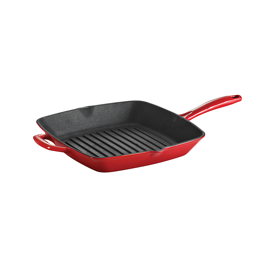 Angle View: Tramontina - Gourmet 11" Square Grill Pan - Red