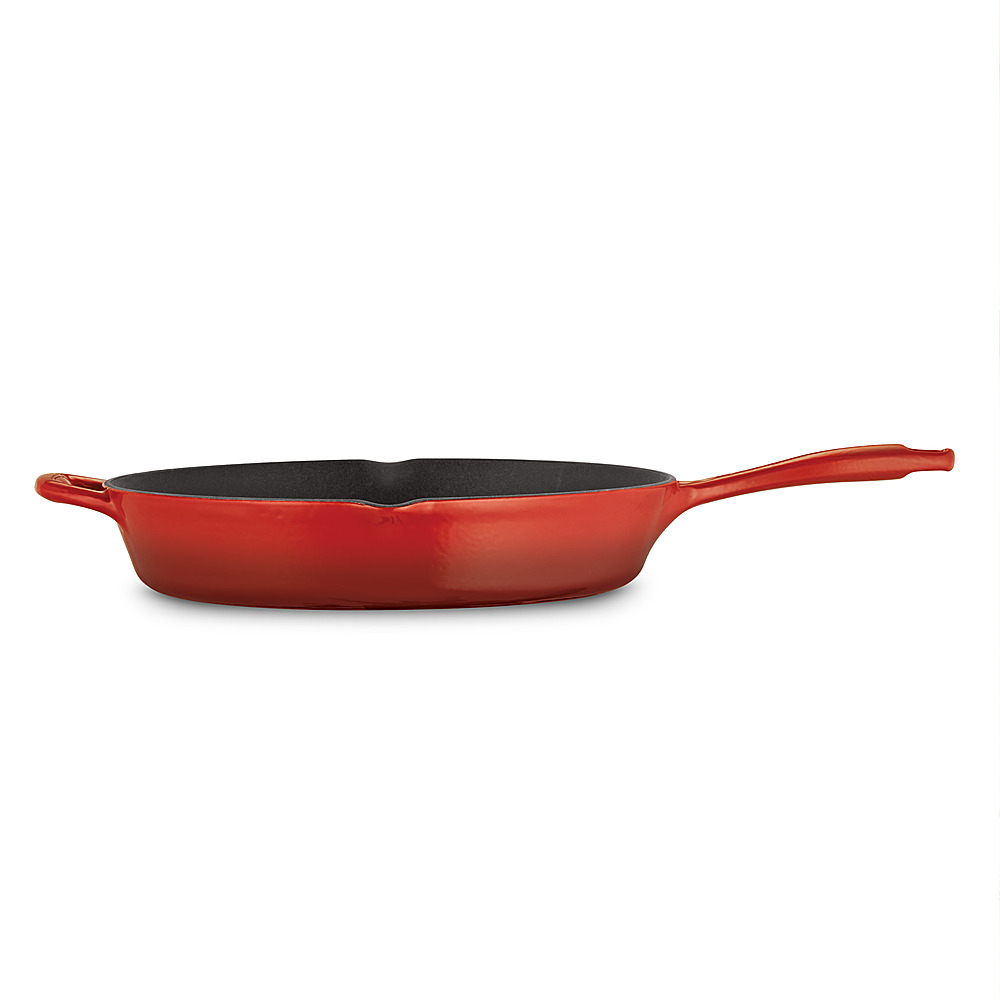 Left View: Tramontina Gourmet 12" Round Skillet - Red