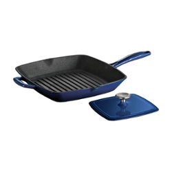 Tramontina Gourmet 11" Square Grill Pan - Cobalt - Angle_Zoom