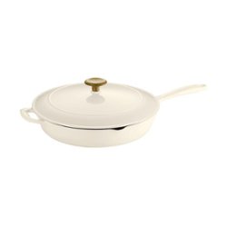 Tramontina - Gourmet 12" Covered Round Skillet - Latte - Angle_Zoom