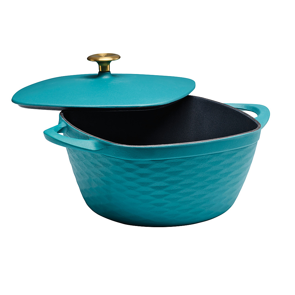 6.5 Qt Enameled Cast Iron Covered Dutch Oven - Gradated Teal