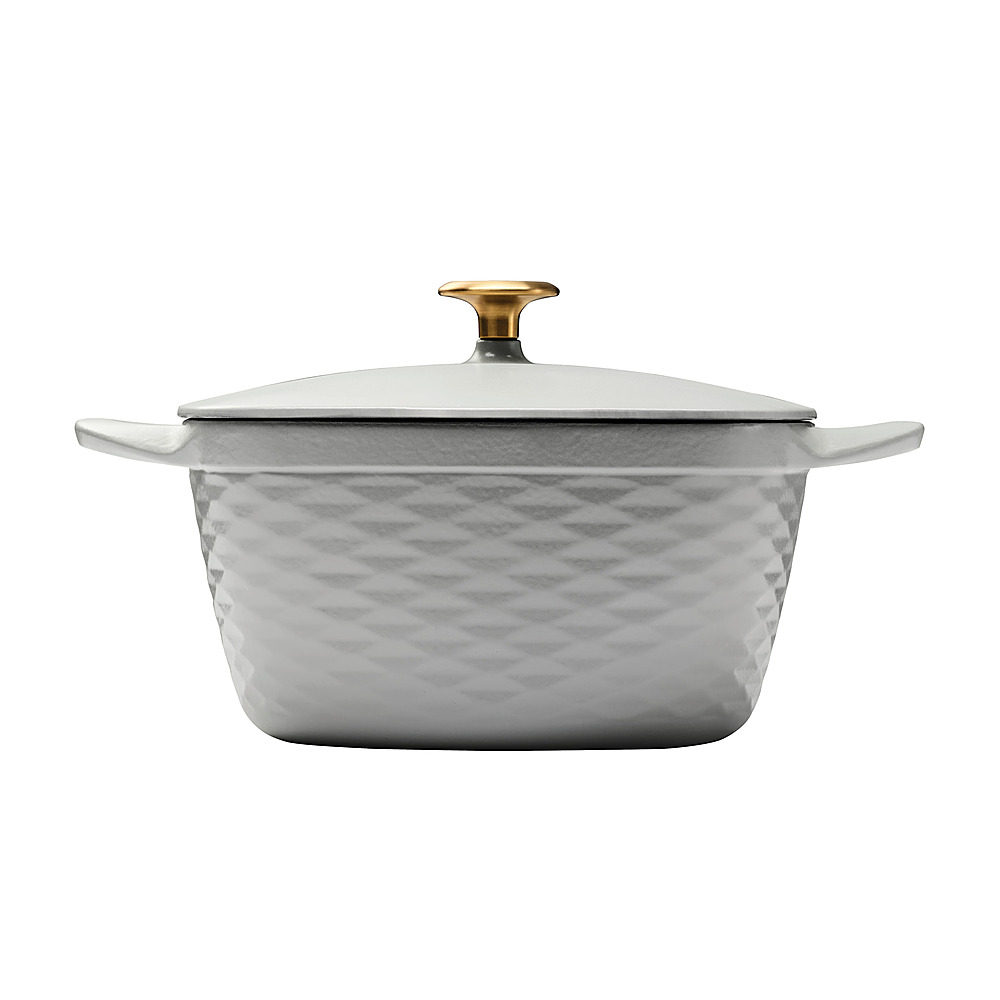 Tramontina Prisma 7 qt Enameled Cast Iron Covered Square Dutch Oven (White)