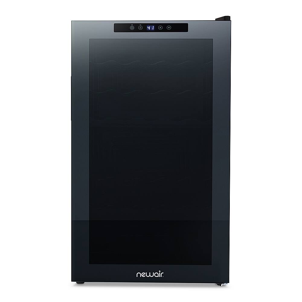 Alt View 16. NewAir - 33-Bottle Dual Zone Wine Cooler with Mirrored Double-Layer Glass Door & Compressor Cooling, Digital Temperature Control - Black.
