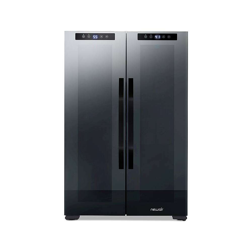 Alt View 17. NewAir - 12-Bottle & 39-Can Dual Zone Wine Cooler with Mirrored Glass Door & Compressor Cooling, Digital Temperature Control - Black.