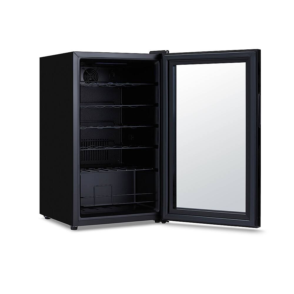 Alt View 16. NewAir - 24-Bottle Wine Cooler with Mirrored Double-Layer Tempered Glass Door & Compressor Cooling, Digital Temperature Control - Black.