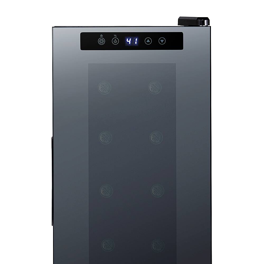 NewAir 12Bottle Wine Cooler with Mirrored DoubleLayer Tempered Glass