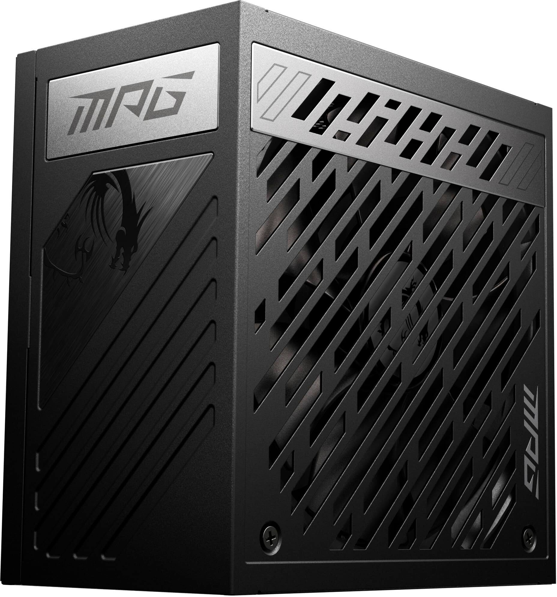 Alt View 16. MSI - MSI MPG A850G PCIE 5 - Full Modular – 80 Plus Gold 850W - 100% Japanese 105°C Capacitors – ATX 3.0 Gaming Power Supply - Black.