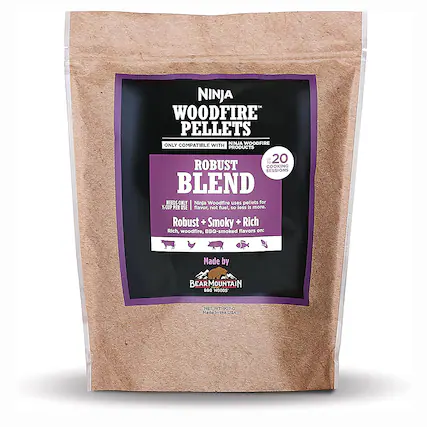 Angle. Ninja - Woodfire Pellets, Robust Blend, 2-lb Bag - Natural.