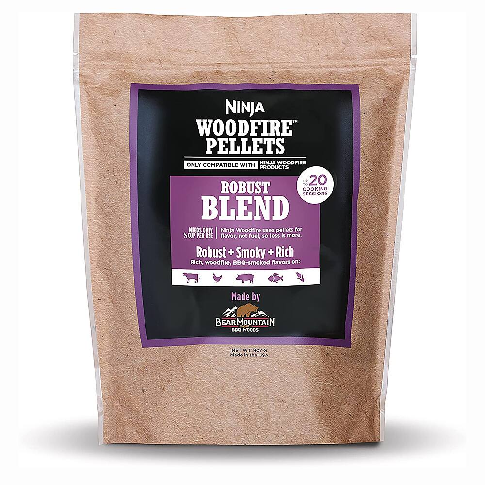 Angle. Ninja - Woodfire Pellets, Robust Blend, 2-lb Bag - Natural.