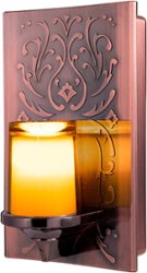 GE - CandleLite LED Flickering Candle Night Light - Rubbed Bronze - Front_Zoom