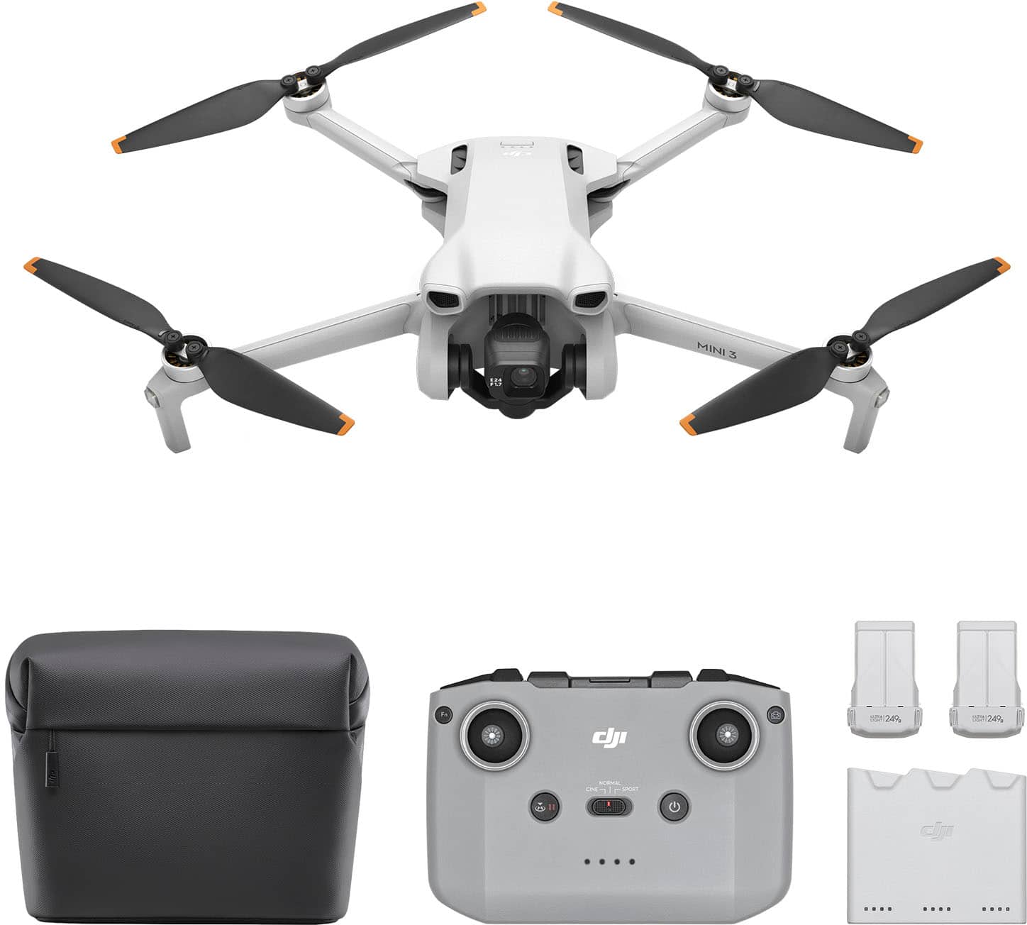 Alt View 11. DJI - Mini 3 Fly More Combo Drone with Remote Control - Gray.