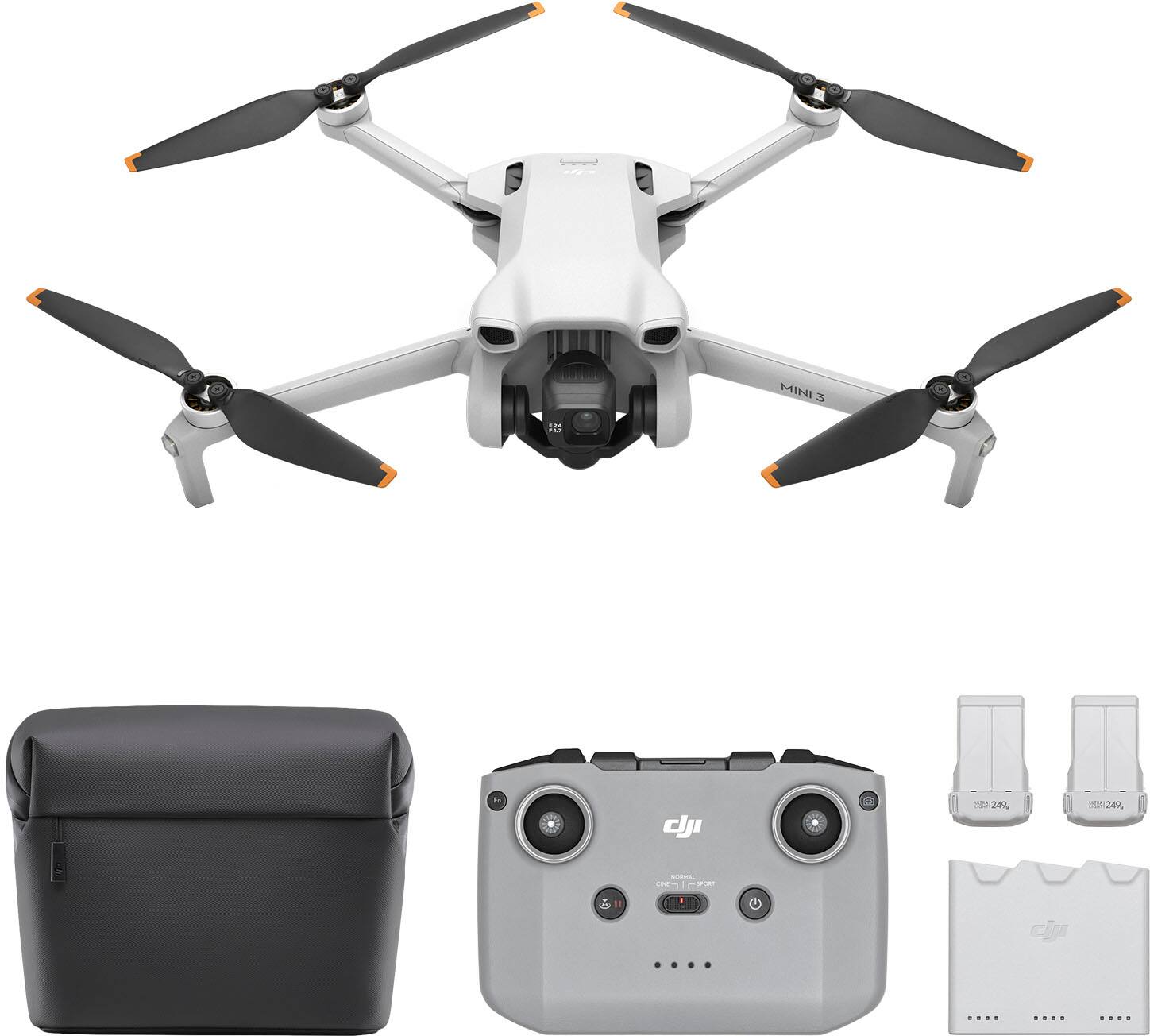 Alt View 11. DJI - Mini 3 Fly More Combo Drone with Remote Control - Gray.