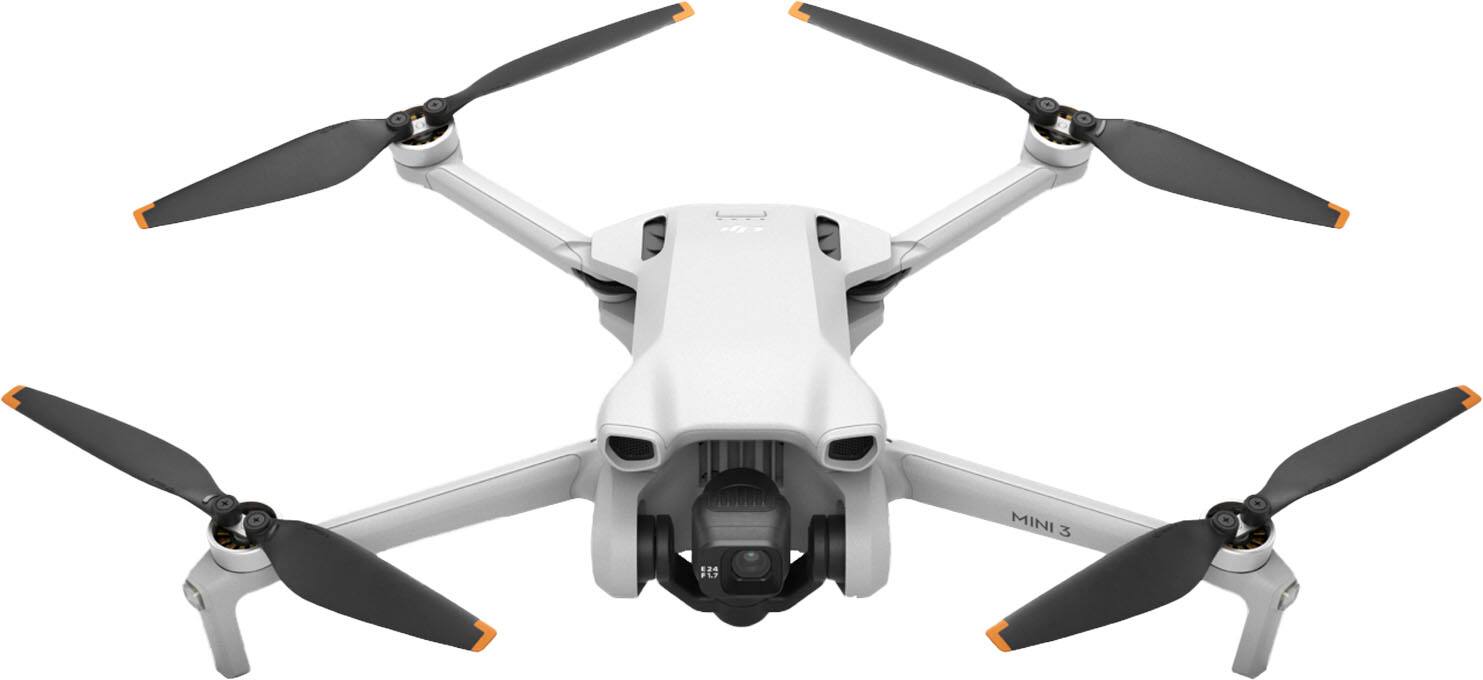 Alt View 12. DJI - Mini 3 Fly More Combo Drone and Remote Control with Built-in Screen (DJI RC) - Gray.