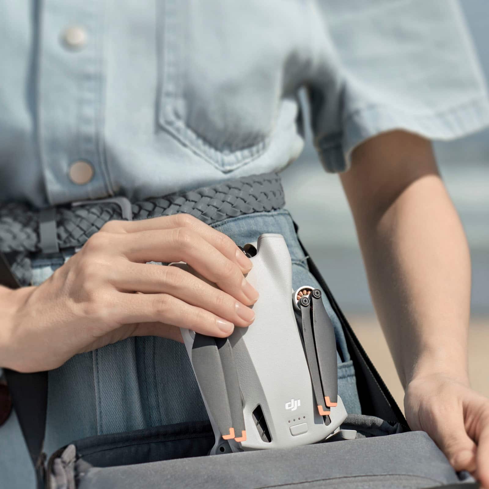 Alt View 15. DJI - Mini 3 Fly More Combo Drone and Remote Control with Built-in Screen (DJI RC) - Gray.