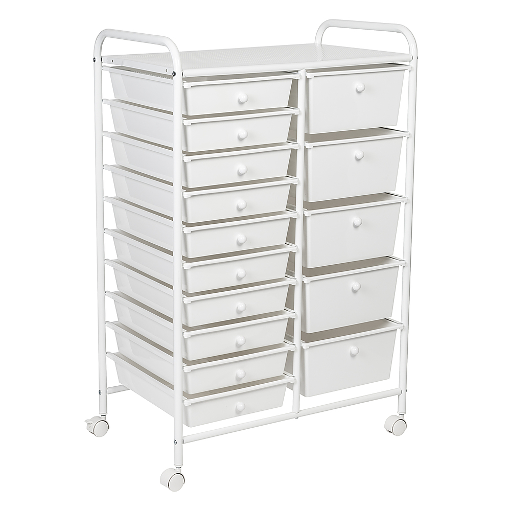 Honey-Can-Do Set of 2 Stackable Cabinet Shelves ,White