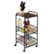 Alt View Zoom 16. Honey-Can-Do - 3-Tier Slim Rolling Cart with Metal Basket Drawers - Black/Natural.