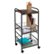 Alt View Zoom 17. Honey-Can-Do - 3-Tier Slim Rolling Cart with Metal Basket Drawers - Black/Natural.