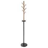 Honey-Can-Do - Freestanding Coat Rack with Tree Design and Accessory Tray - Black - Front_Zoom